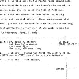 Announcements, 1985-04-05. ...