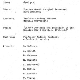 Minutes, 1976-01-16. Slavic...