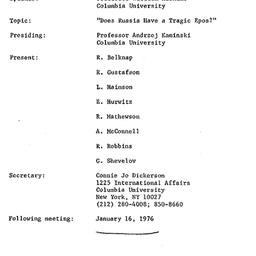 Minutes, 1975-12-12. Slavic...