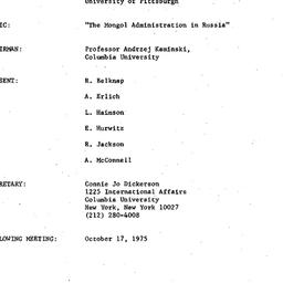Minutes, 1975-09-19. Slavic...