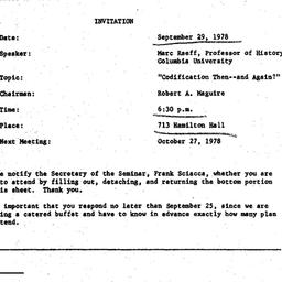 Announcements, 1978-09-29. ...