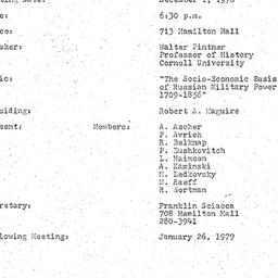 Minutes, 1978-12-01. Slavic...