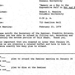 Announcements, 1979-01-26. ...