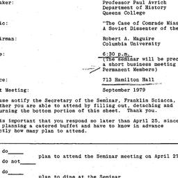 Announcements, 1979-04-27. ...