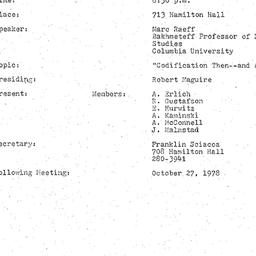 Minutes, 1978-09-29. Slavic...