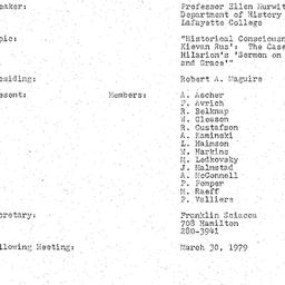 Minutes, 1979-02-23. Slavic...