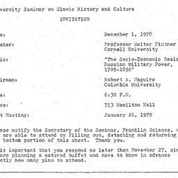 Announcements, 1978-12-01. ...