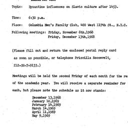 Announcements, 1968-10-46. ...