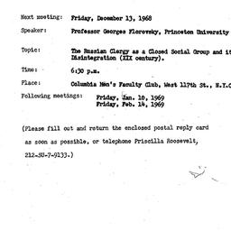 Announcements, 1968-12-13. ...