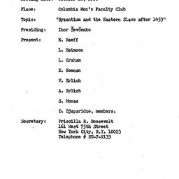 Minutes, 1968-10-18. Slavic...