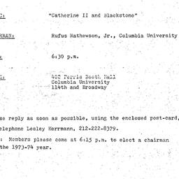 Announcements, 1973-09-21. ...
