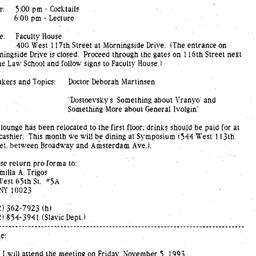 Announcements, 1993-10-12. ...