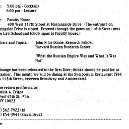 Announcements, 1994-01-15. ...