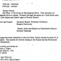 Announcements, 1994-04-14. ...
