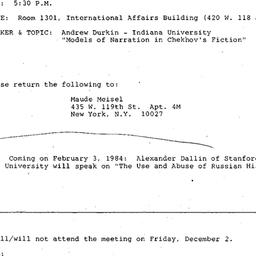 Announcements, 1983-12-02. ...