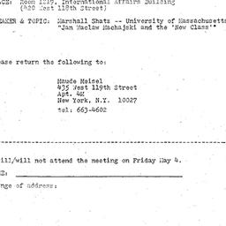Announcements, 1984-05-04. ...