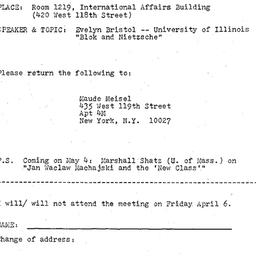 Announcements, 1984-04-06. ...