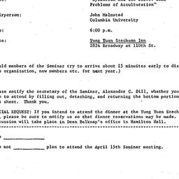Announcements, 1977-04-15. ...