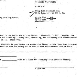 Announcements, 1977-02-25. ...