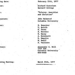 Minutes, 1977-02-25. Slavic...