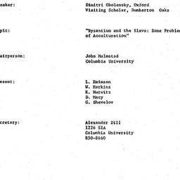 Minutes, 1977-04-15. Slavic...