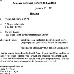 Announcements, 1993-01-18. ...