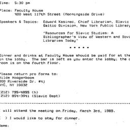 Announcements, 1989-04-25. ...