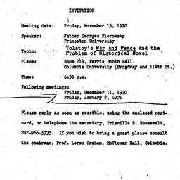 Announcements, 1970-11-13. ...
