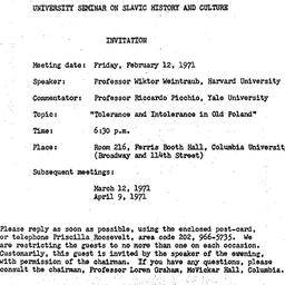 Announcements, 1971-02-12. ...