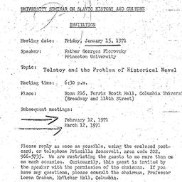 Announcements, 1971-01-15. ...