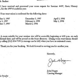Announcements, 1998-07-21. ...