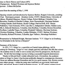 Minutes, 1998-05-01. Slavic...