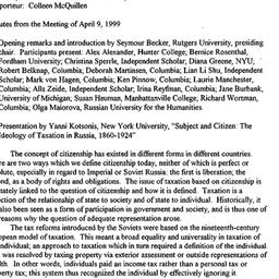 Minutes, 1999-04-09. Slavic...