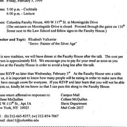 Announcements, 1999-01-20. ...