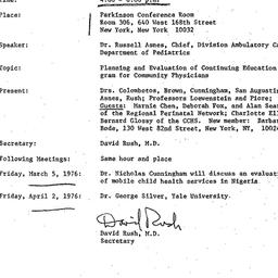 Minutes, 1976-02-06. Social...