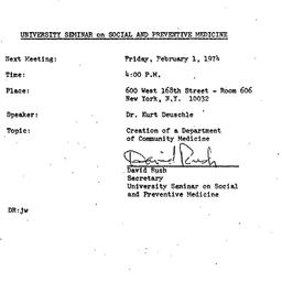 Announcements, 1974-01-15. ...
