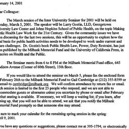 Announcements, 2001-02-14. ...