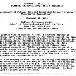 Announcements, 1993-11-22. ...