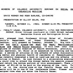 Announcements, 1983-10-11. ...