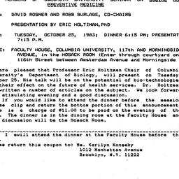 Announcements, 1983-10-25. ...
