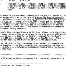 Announcements, 1983-12-07. ...