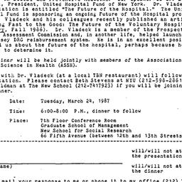 Announcements, 1987-03-05. ...