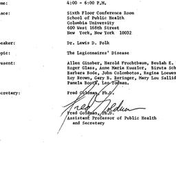 Minutes, 1976-11-05. Social...