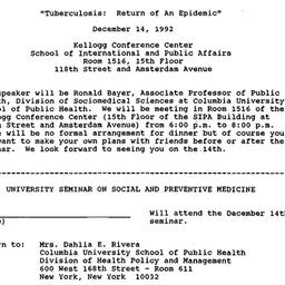 Announcements, 1992-12-14. ...