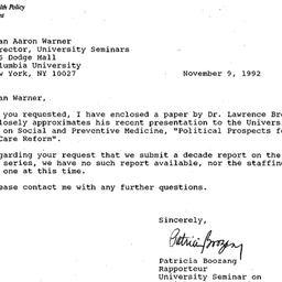 Correspondence, 1992-11-09....