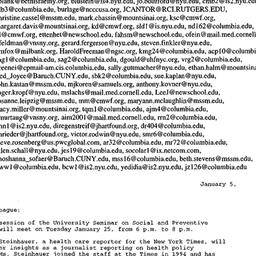 Announcements, 2000-01-05. ...