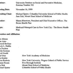 Minutes, 1999-11-16. Social...