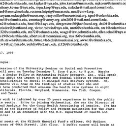 Announcements, 1999-11-19. ...