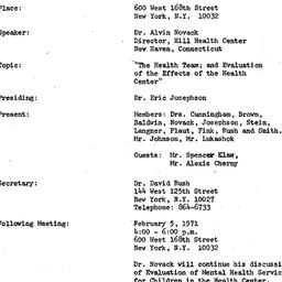 Minutes, 1971-01-08. Social...