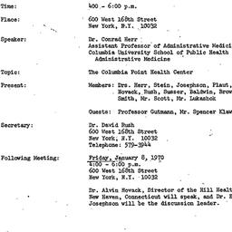 Minutes, 1970-12-04. Social...